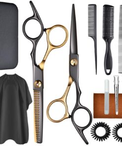 13 PCS Hair Cutting Scissors Shears Kits，Professional Haircut Scissors Kit with Cutting Scissors，6.5 Inches Hair Cutting Scissors Kit for Men/Women/Kids/Salon & Home